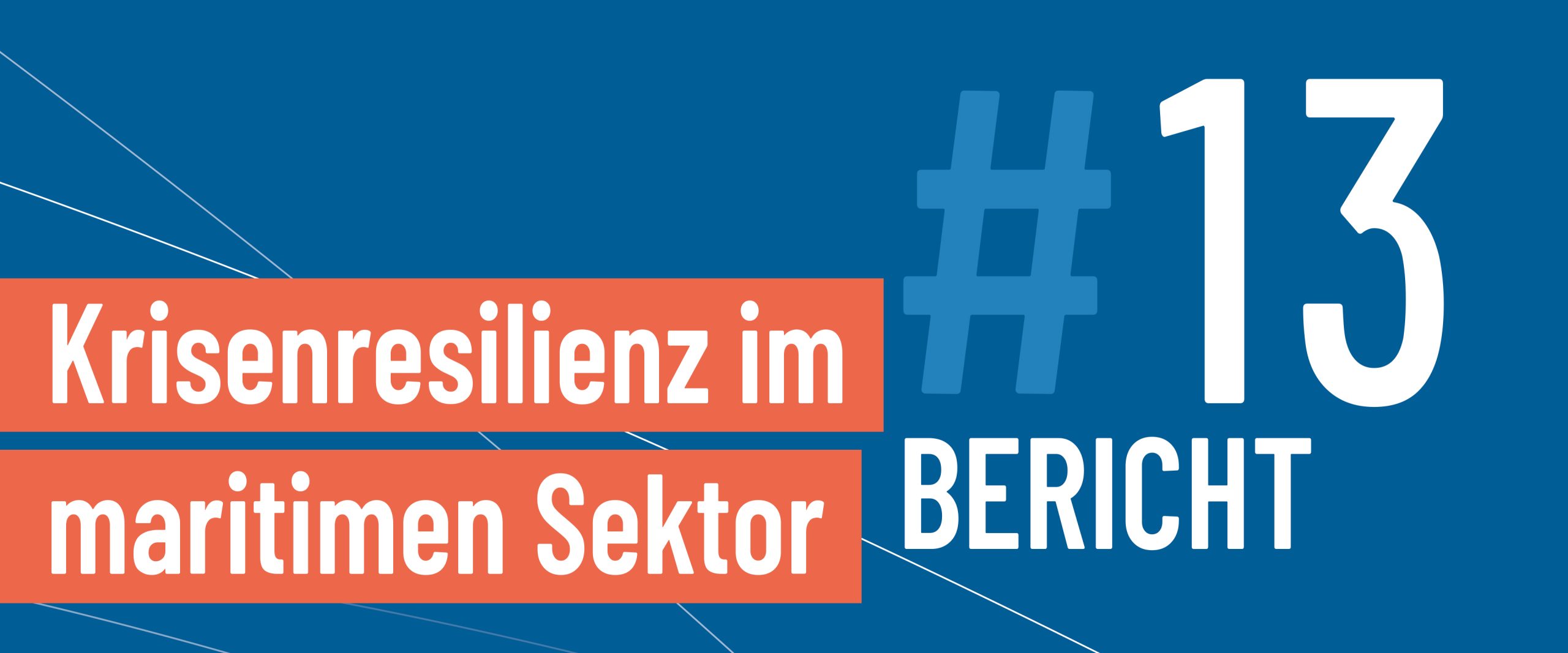 13. Bericht zur Krisenresilienz im maritimen Sektor